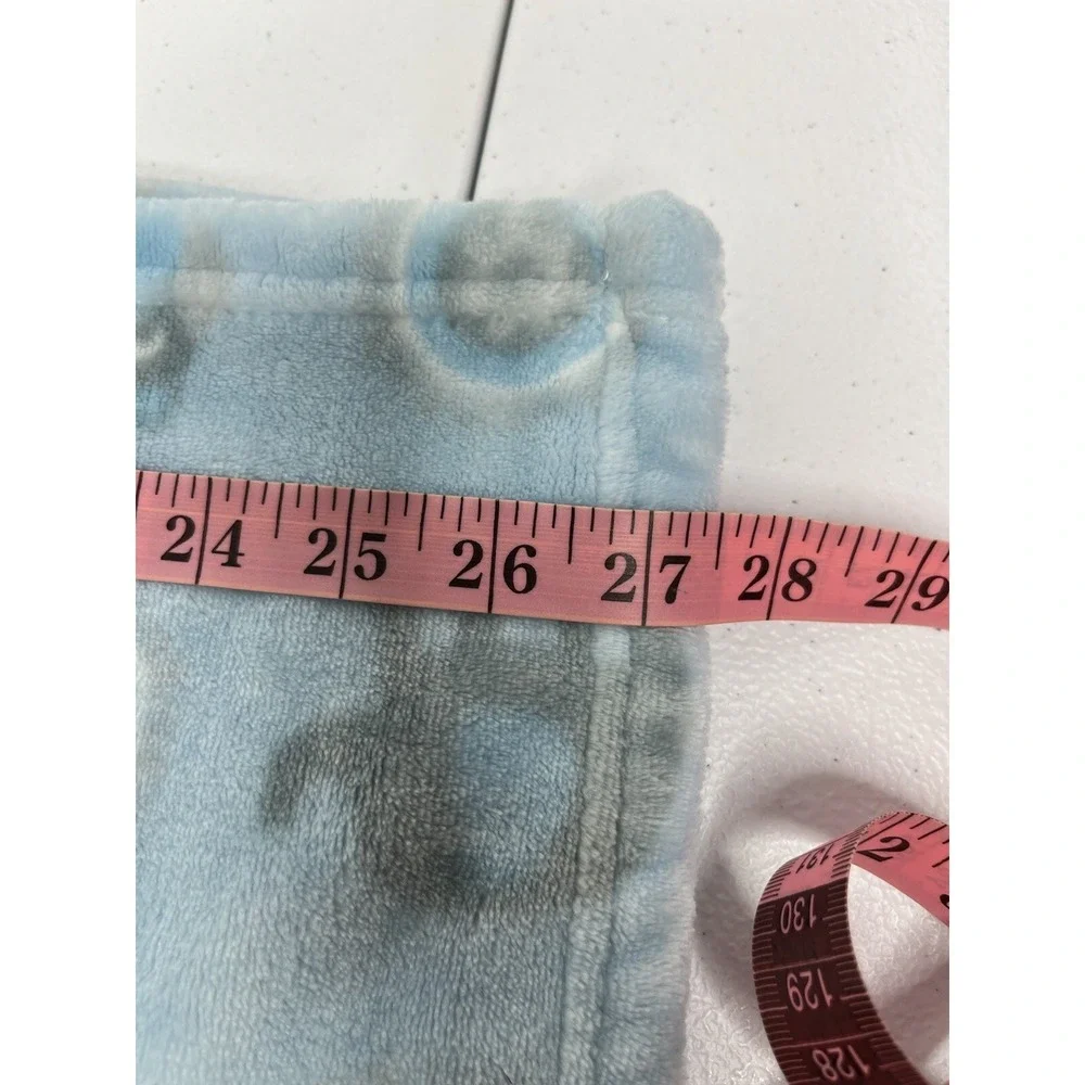 HTF Blankets & Beyond Baby Blanket Blue And Grey Elephant Owl Circles Plush Read
